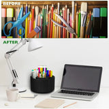 Black Desk Organizer with 7 Compartments – Pencil Holder & Desktop Storage Box 🖤🗂️