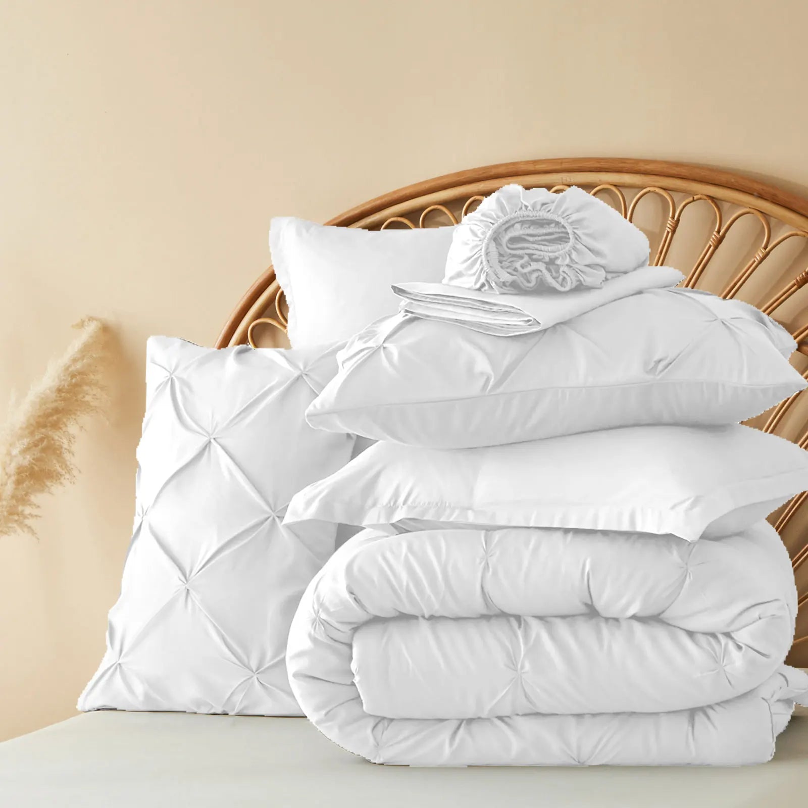 5-7 Piece Queen Bed-in-a-Bag Comforter Set – Includes Comforter, Sheets & Pillowcases for Full/King/Twin