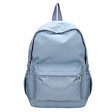 Solid Color Nylon Backpack for Girls – Large Capacity Daily School & Travel Shoulder Backpack