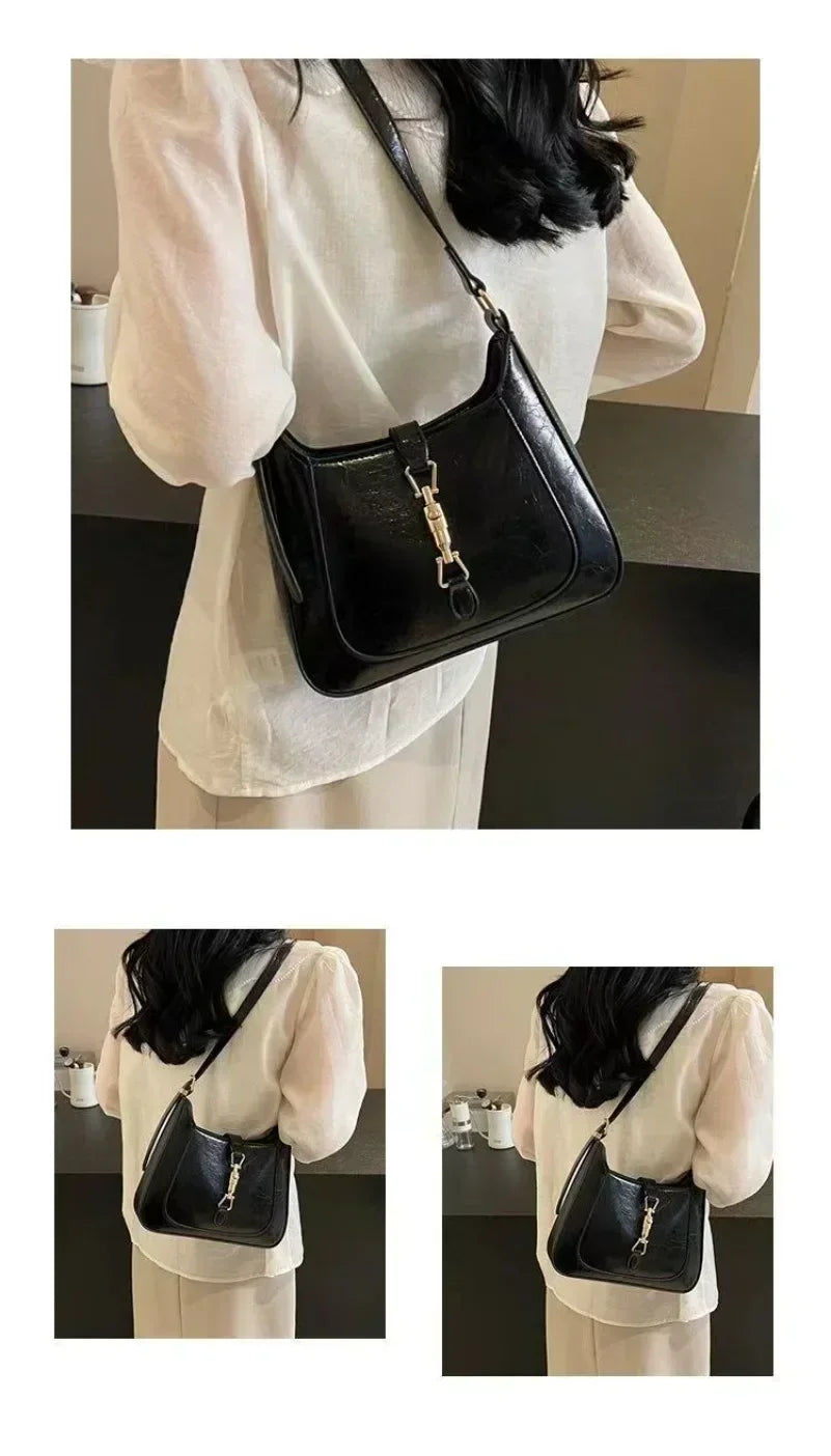 Luxury Designer Leather Shoulder & Crossbody Bag – Women’s Premium Purse Under-Arm Sac à Main