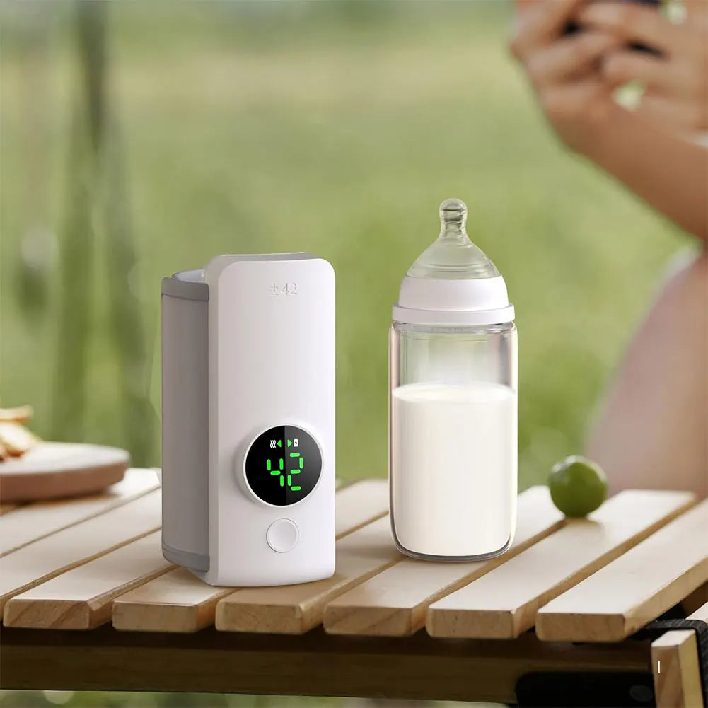 Cordless Milk & Baby Bottle Warmer – Portable Travel Warmer with Adjustable Temperature for On-the-Go Feeding 🍼✨