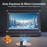 Mini Portable LED Projector Kit – Includes 72″ Screen & Adjustable Bracket; HDMI / USB / TF Audio Projection for Travel