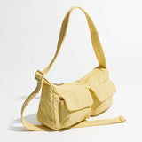 Women’s Fashion Shoulder Bag – Solid Colour Under-Arm Messenger with Multi-Pockets & Zipper Closure