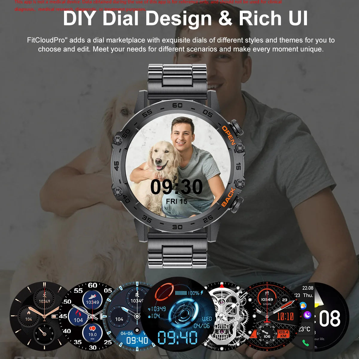LIGE 1.39" Smart Watch for Men – Bluetooth Calling, Waterproof, Real-Time Heart Rate & Custom Dials