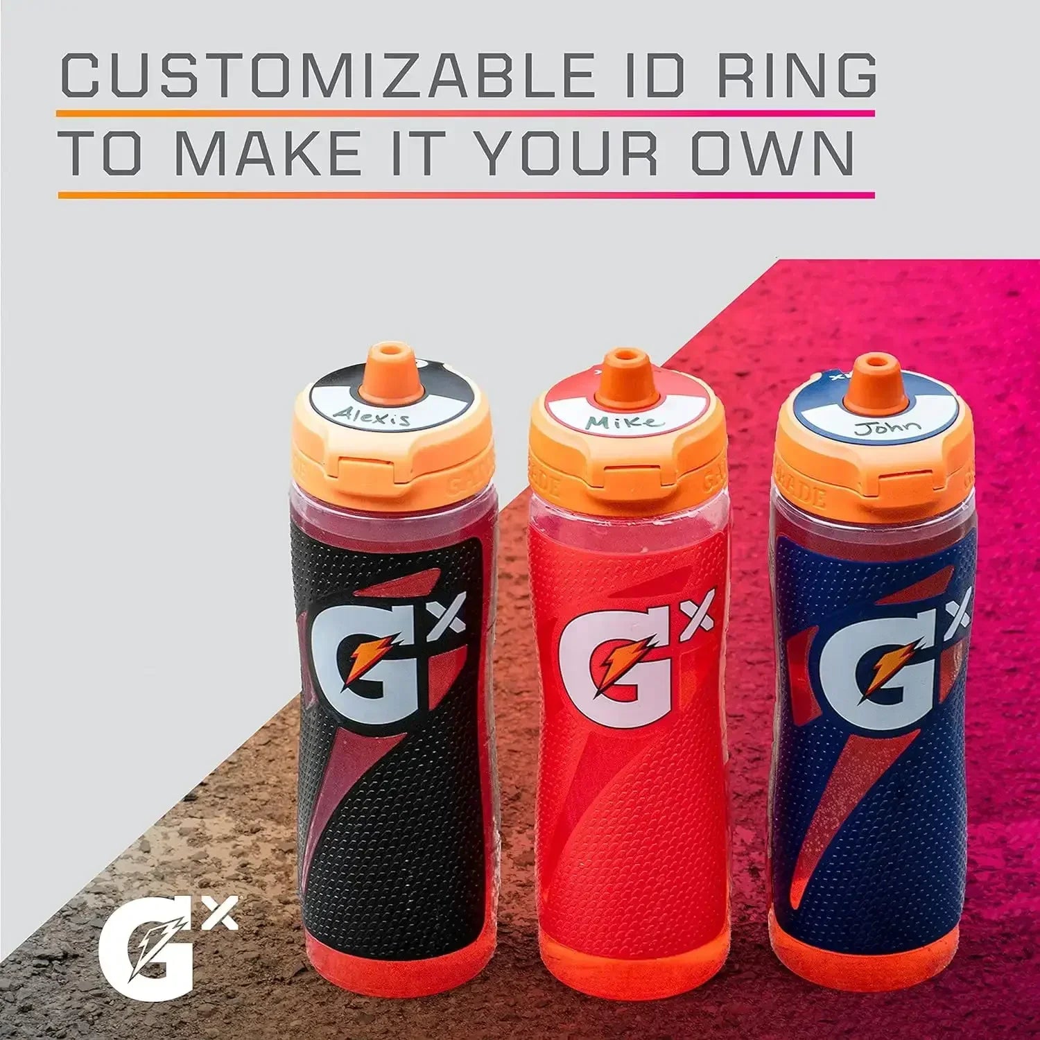 Gatorade GX 30 oz Non-Slip Squeeze Bottle – Athlete-Grade Refillable Hydration Bottle (Light Blue)