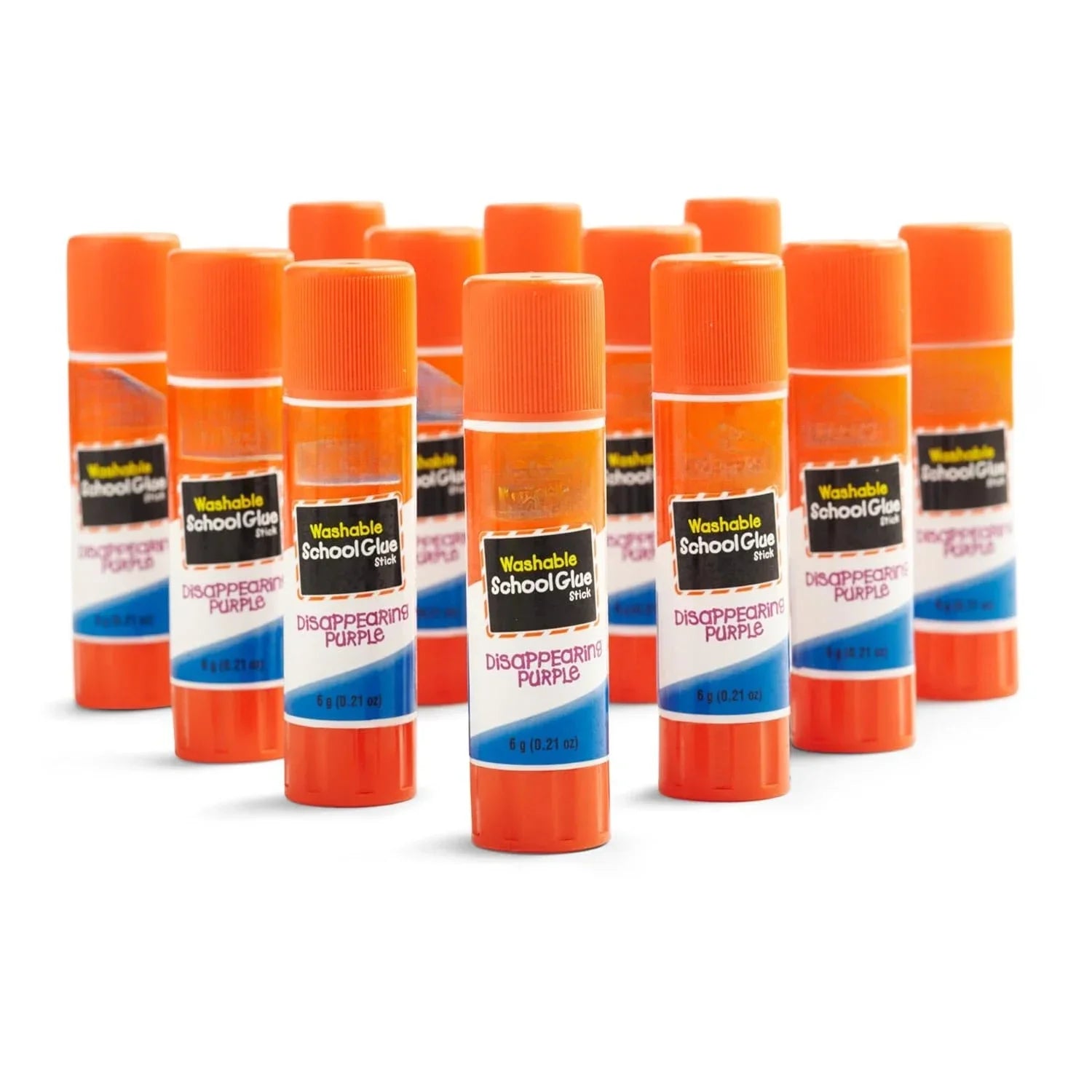 Disappearing Purple Washable School Glue Sticks – Non-Toxic 12-Pack