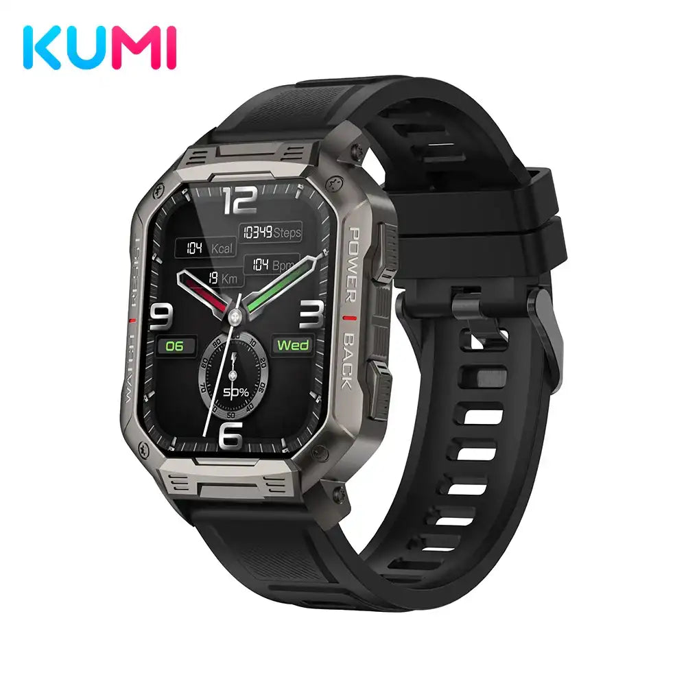 KUMI U3 Pro 1.83″ Smart Watch – IP68 Waterproof, Bluetooth Call 5.1 & 100+ Sport Modes ⌚🌊