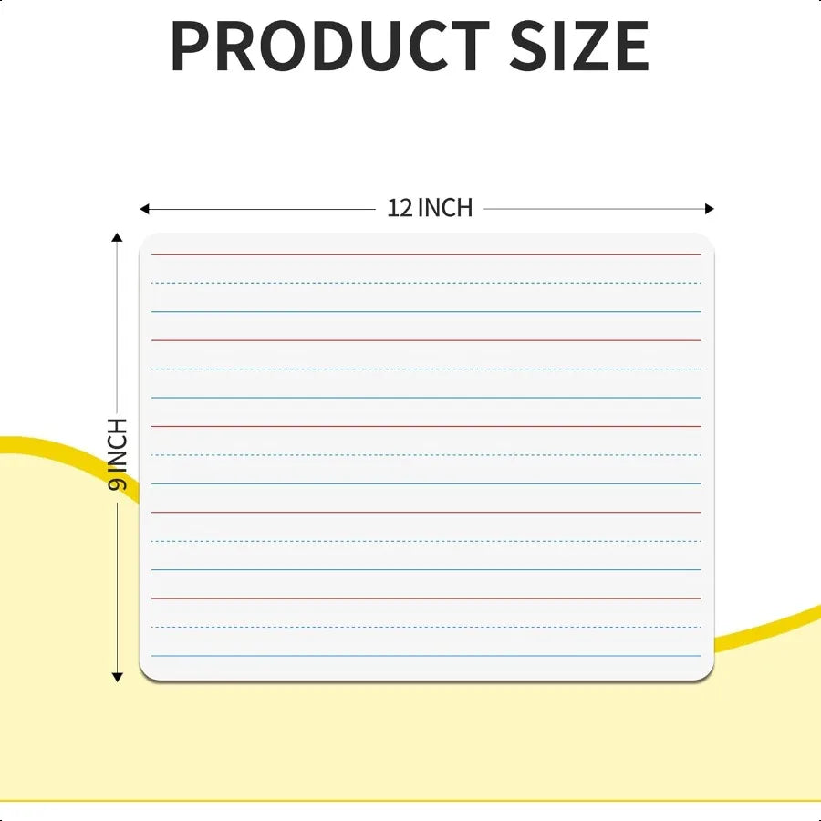 2-Pack Small Whiteboard Set – Double-Sided Ruled Dry Erase Boards for Students 🧠🖊️