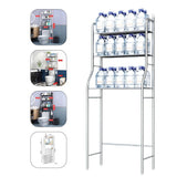Metal Over-The-Toilet Storage Rack with Towel Hooks & Paper Holder – Space-Saving Bathroom Organizer