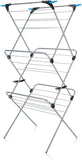 3-Tier Indoor & Outdoor Portable Clothes Drying Rack – Collapsible Laundry Air-Dryer with 69 ft Hanging Space (Silver Finish)