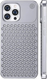 Aluminum Alloy Cooling Hollow Metal Case – Aromatherapy Shockproof Rimless Cover for iPhone 12/13/14/15 Pro Max & Plus