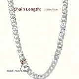 Men’s Plated Flat Chain Necklace – Stylish, Durable & Elegant Jewelry Gift for Him