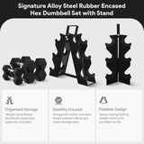 BalanceFrom Premium Rubber Encased Hex Dumbbell Sets – 46LB, 60LB, and 100LB Options for Home & Gym Training