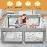 150 cm Baby & Toddler Indoor/Outdoor Playpen – Thickened Steel Pipe Frame with Anti-Collision Cloth Panels