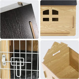 Indoor Wooden Pet House – Cozy Small Dog & Cat Bed with Air Vents & Elevated Floor
