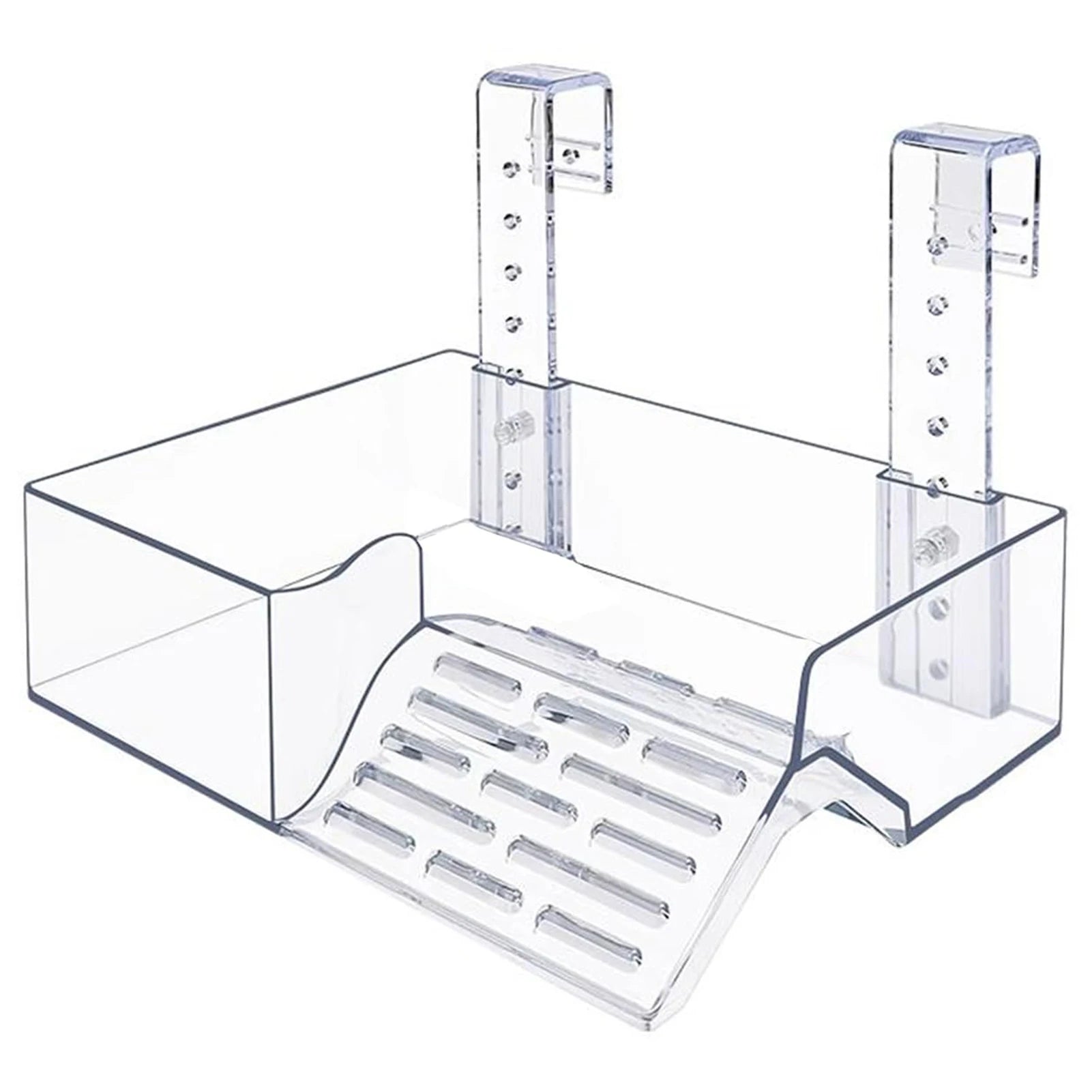Hanging Turtle Basking Platform – Aquatic Reptile Ramp Dock with Adjustable Telescopic Clasp for Turtle Tanks