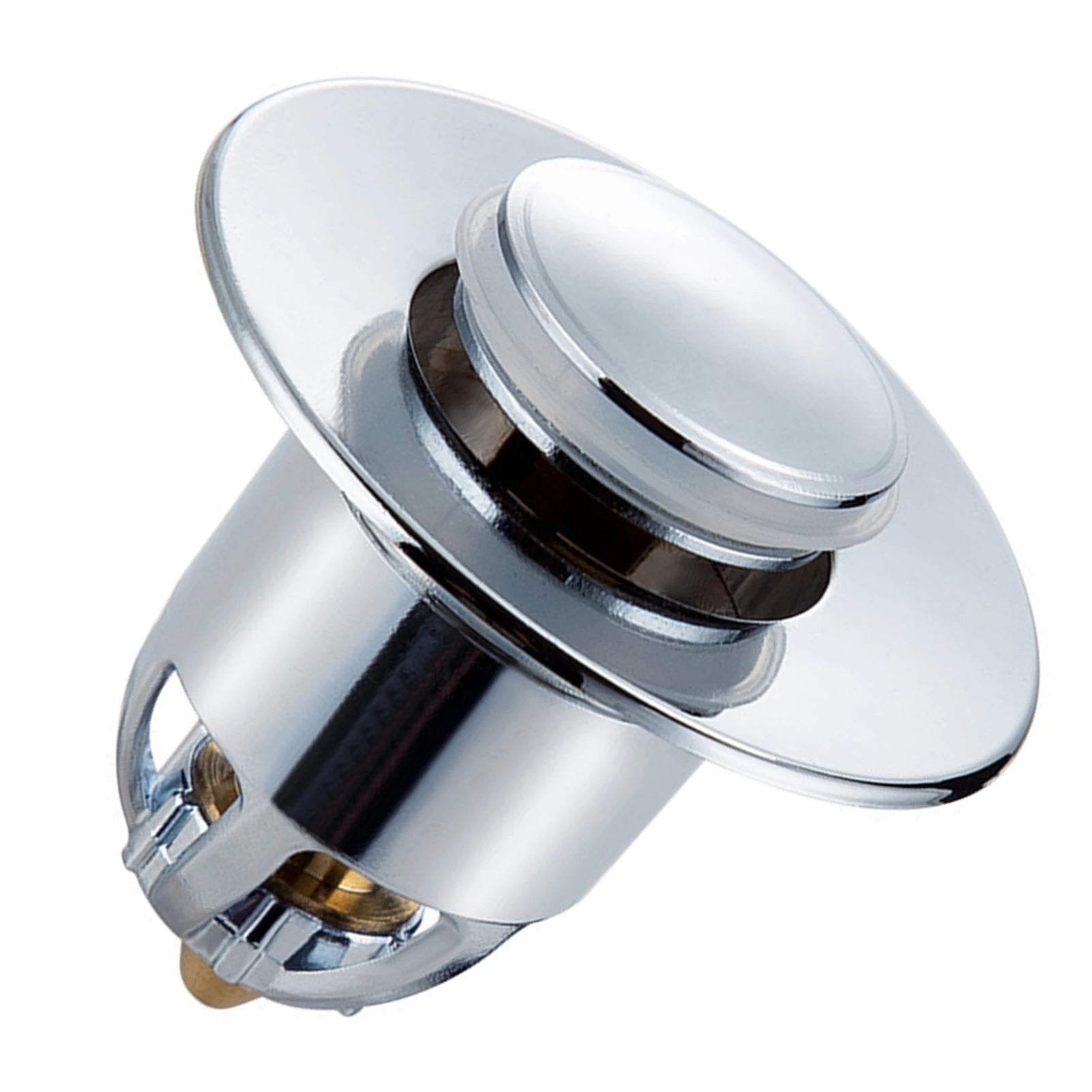 Bathroom Sink Drain Stopper Without Overflow – Stainless Pop-Up Plug with Odour & Leak Blocker