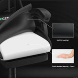 Ergonomic Gaming Chair with Footrest – Racing Style Computer Chair with Lumbar Support, Adjustable Height, Reclining Back & Headrest