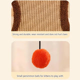 Cat Scratcher Bed with Fluffy Ball – Indoor Kitten & Large Cat Bed with Scratch Pad and Hanging Toy for Play & Rest