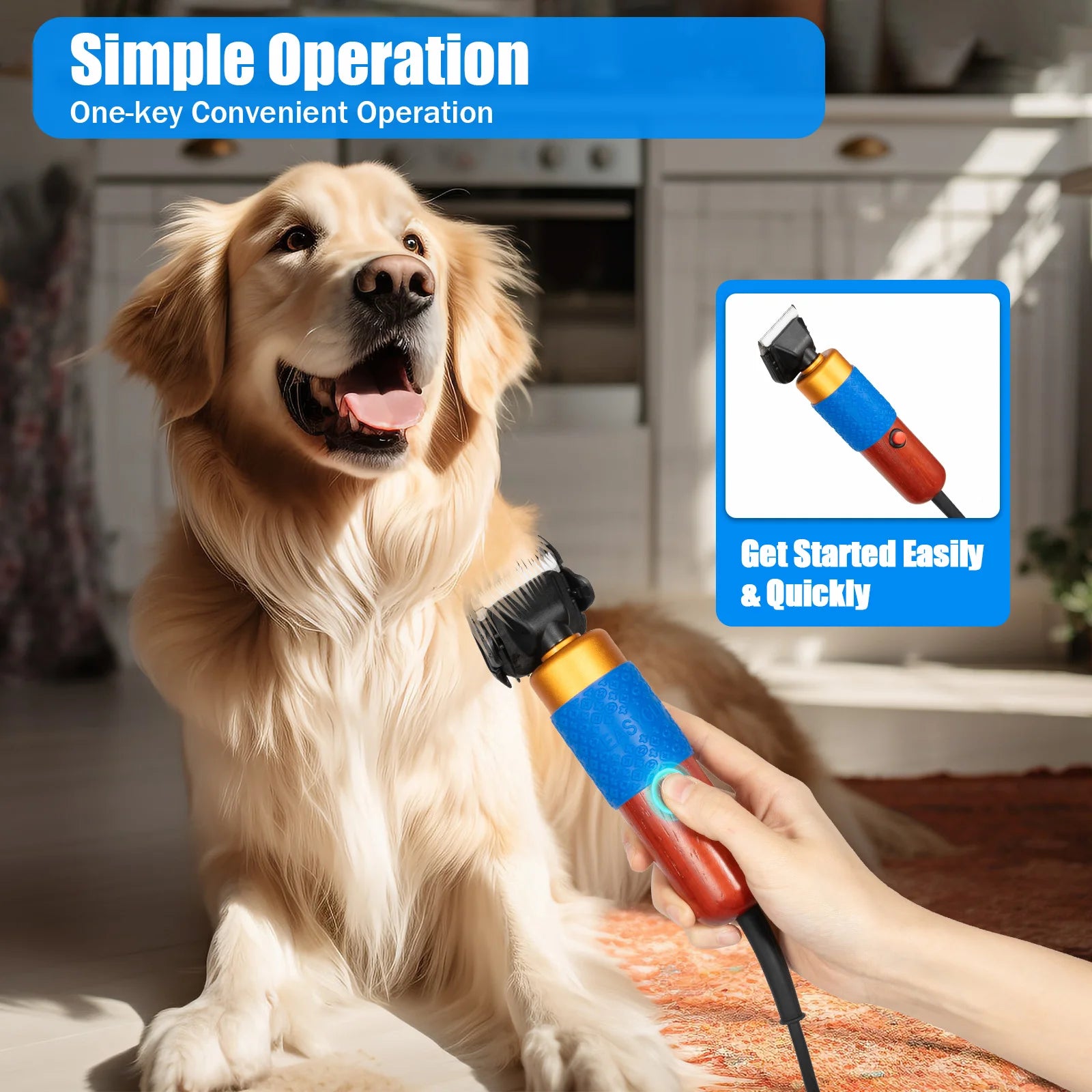 Electric Sheep Shears & Pet Clippers – Heavy Duty Animal Fur Shave Grooming Tool for Sheep, Goats & Pets