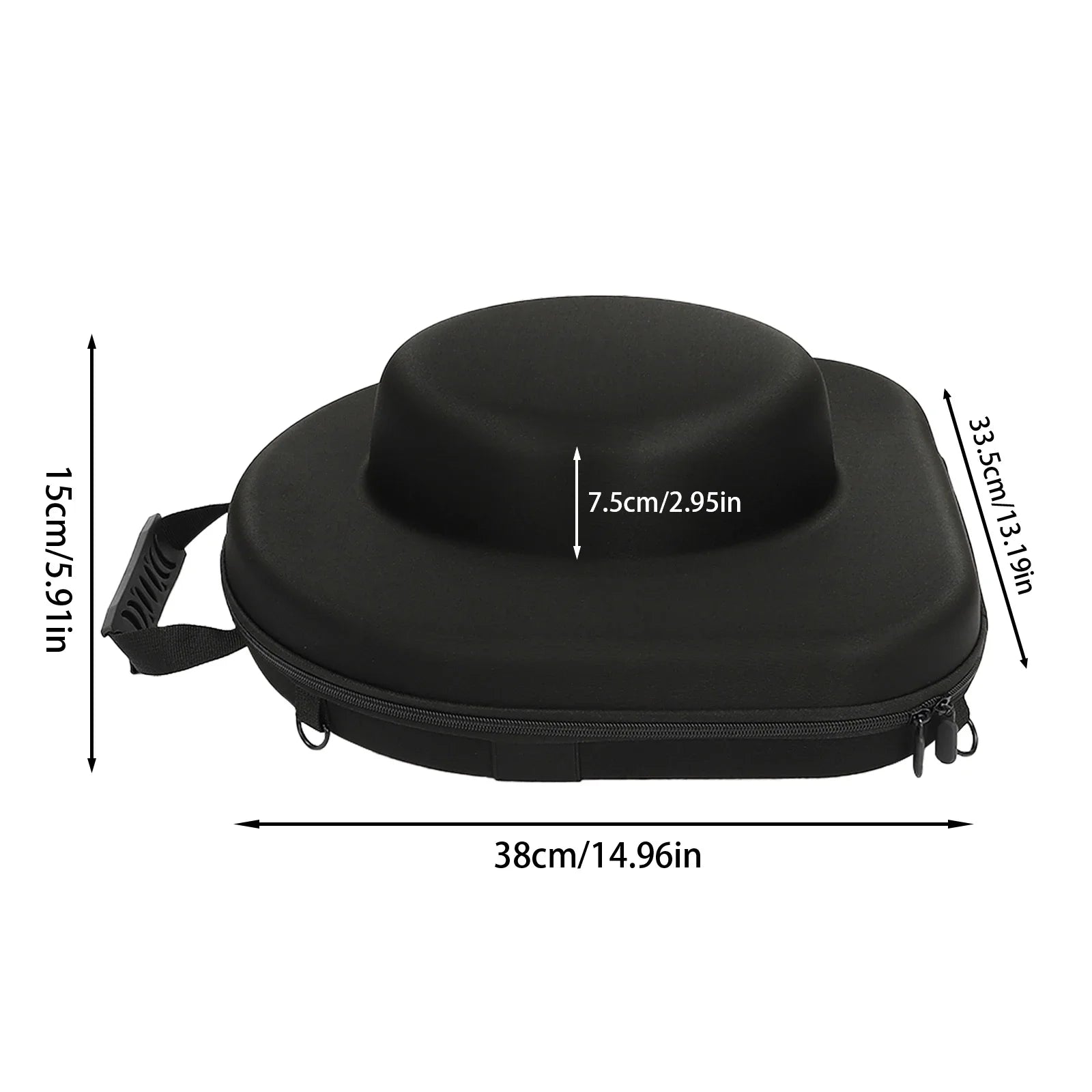 Hard EVA Carry-Bag for Cowboy Hats – Durable Storage Case with Adjustable Strap & Multiple Carry Options
