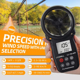 “Handheld Digital Anemometer LC-100 – Wireless Bluetooth APP Wind Speed & Temperature Meter”