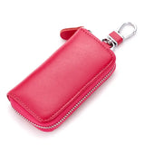 Genuine Leather Keychain Men Women Key Holder Organizer Pouch Cow Split Car Key Wallet Housekeeper Key Case Mini Card Bag