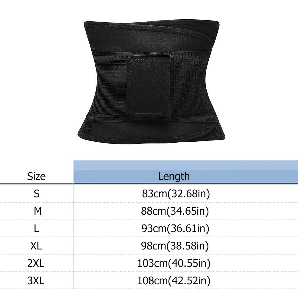 Unisex Black Postpartum Belly Band – Adjustable Maternity Recovery Waist Belt with Sticker Closure, Body Shaper for Daily Wear