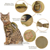 Tactical Cat Harness & Leash with 9 Patches – Adjustable Training Vest with Handle for Cats, Small Dogs & Puppies