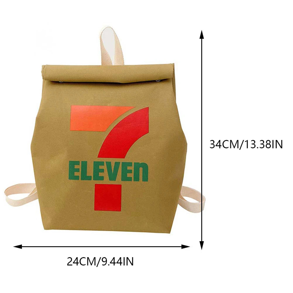 Novelty Roll-Top Backpack – Large Capacity Casual Daypack with Adjustable Straps for School, Commuting & Daily Use