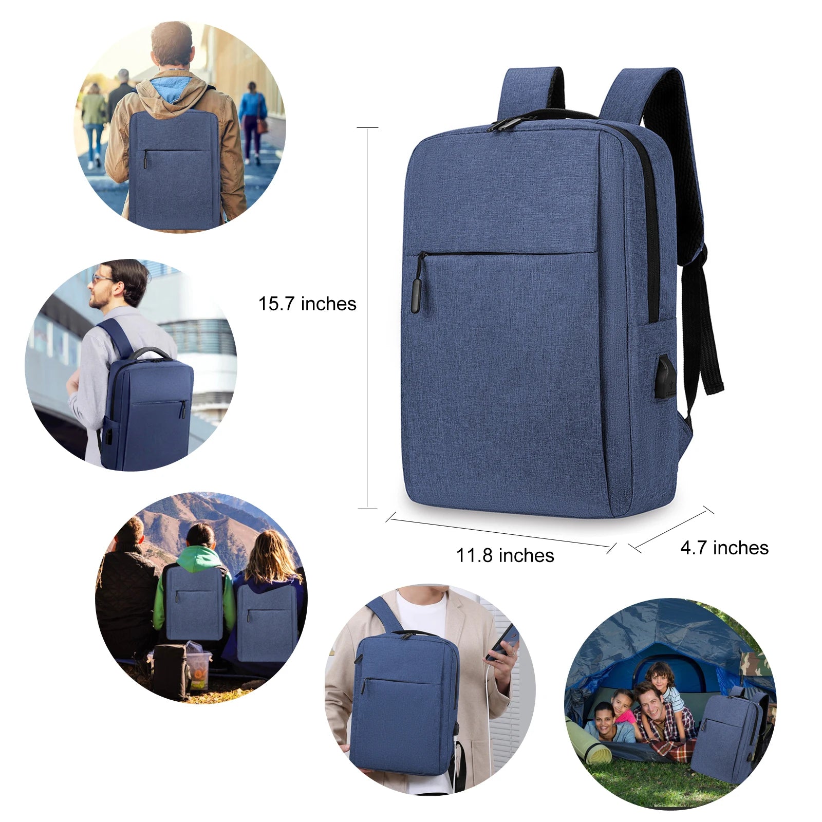 Business Travel Anti-Theft Laptop Backpack – Water-Resistant Rucksack with Organized Compartments