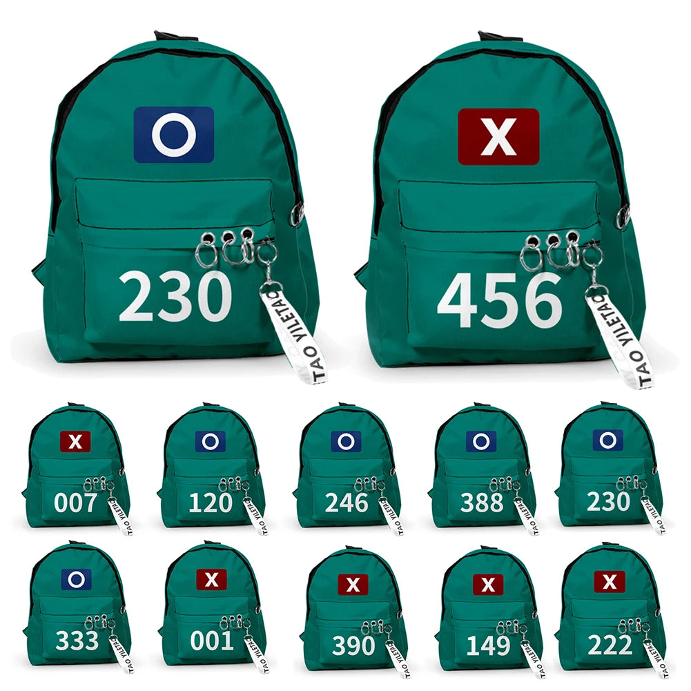 Korea Game Season 2 Cosplay Backpack Package – Unisex Large Capacity Student School Shoulder Bag