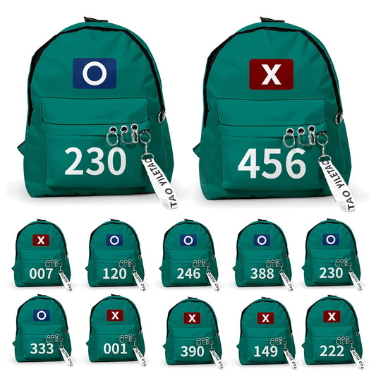 Korea Game Season 2 Cosplay Backpack Package – Unisex Large Capacity Student School Shoulder Bag
