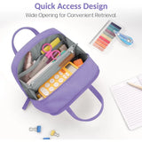 Large Soft Corduroy Zip Pencil Case – 6-Compartment Aesthetic Organizer (Purple)