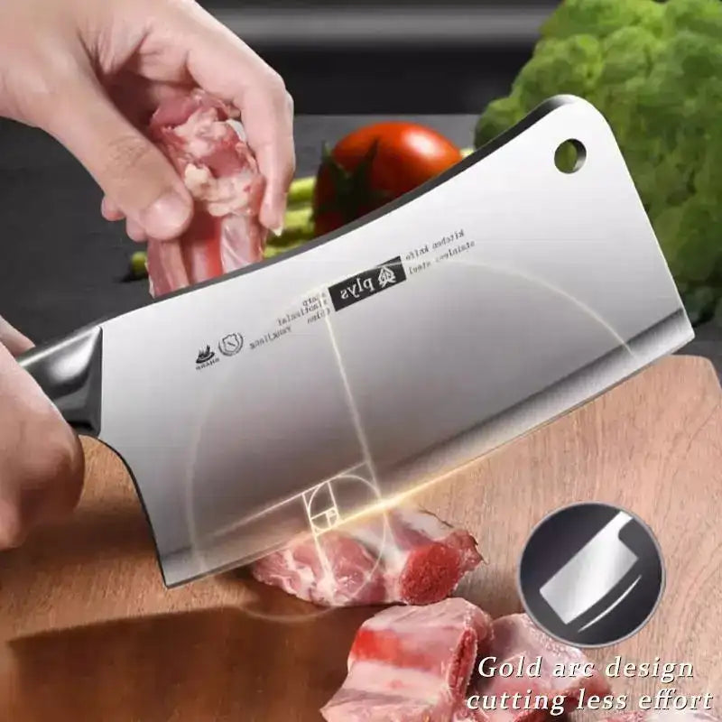 Forged Heavy-Duty Chef & Butcher Cleaver – Bone-Splitting Kitchen Knife for Home & Commercial Use 🔪