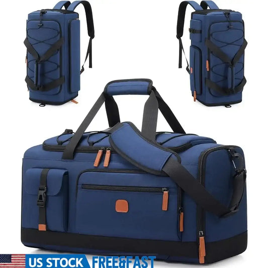 Versatile 3-in-1 Gym Duffel Bag with Shoe & Laptop Compartment – Anti-Theft Carry-On Travel Backpack