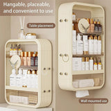 Wall-Mount Makeup Organizer Adhesive Shelf – No-Drill Bathroom & Vanity Storage