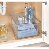 rPET Clear Stacking Shelf – Under Sink & Bathroom Organizer Rack for Countertop Storage