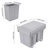 40 L Pull-Out Kitchen Waste Bin – Under-Cabinet Slide Recycling Trash Can System