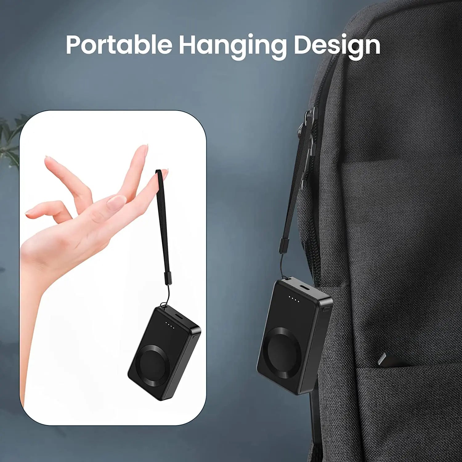 4000mAh Portable Power Bank – Magnetic Wireless Battery Pack Charger for Apple Watch Series 1–10, SE, Ultra & Ultra 2