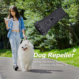 Ultrasonic Bark Control Device – Lightweight Anti-Barking Trainer with LED Flashlight for Pet Training & Bark Deterrent