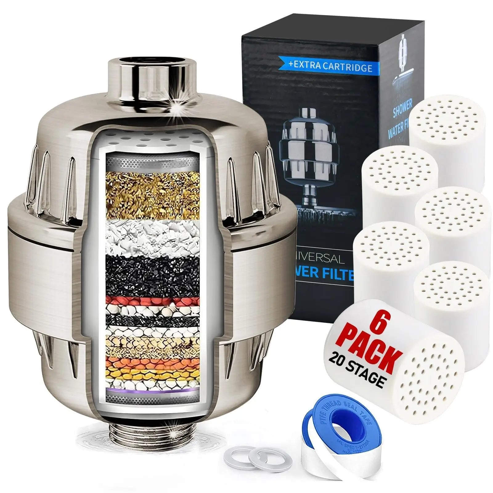 Multi-Layer Bathtub Water Purifier Filter – Household Shower & Bath Water Cleaner