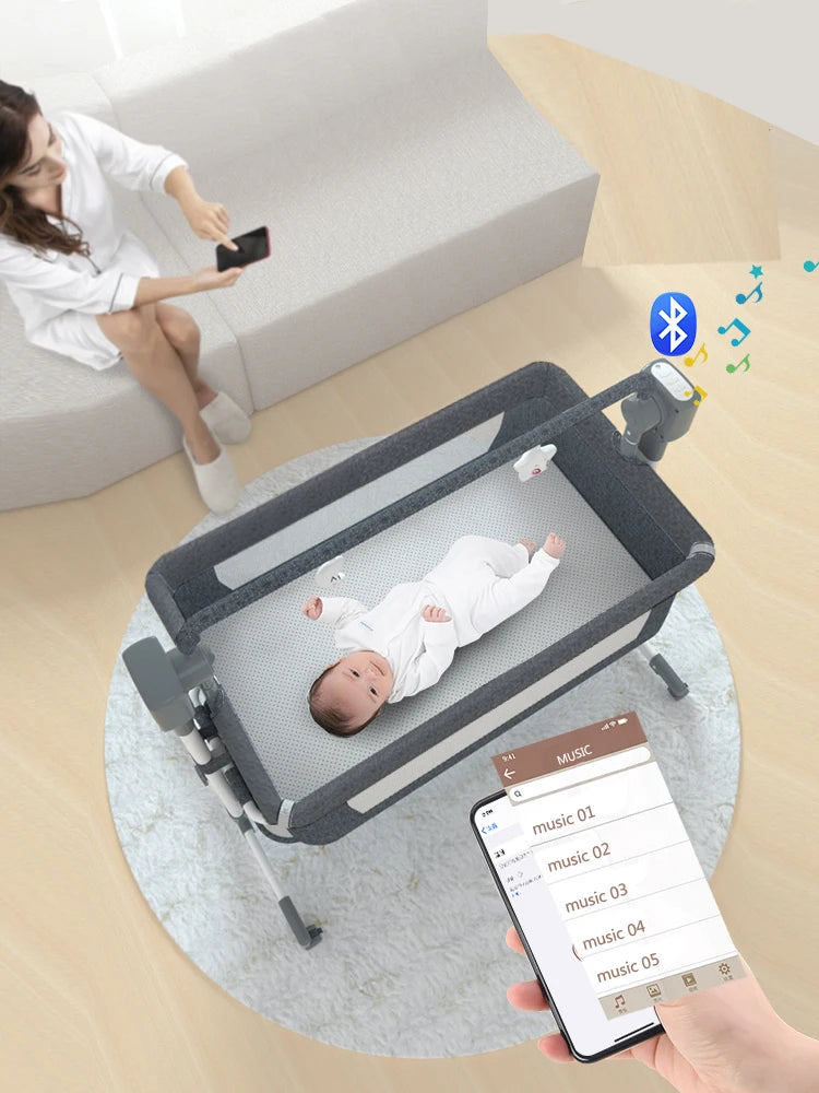 Portable Baby Travel Cot & Nest Bed with Mosquito Net – Foldable Infant Crib for Newborns