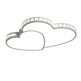 Modern Heart-Shaped Crystal LED Ceiling Light – Flush Mount Lamp for Kids’ Room, Bedroom & Living Room