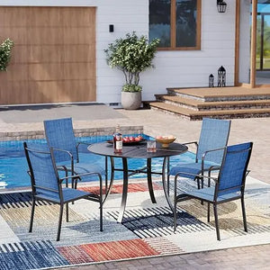 Blue 5pcs round Tabl