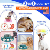 KADTC Dog Puzzle Toy with Button – Level 2 Food Dispenser & Slow Feeder for Puppies & Dogs