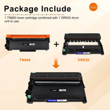 DR630 Drum Units & TN660 Toner Cartridge Combo – Compatible with Brother DCP-L2520DW, MFC-L2720DW, L2700DWR Printers