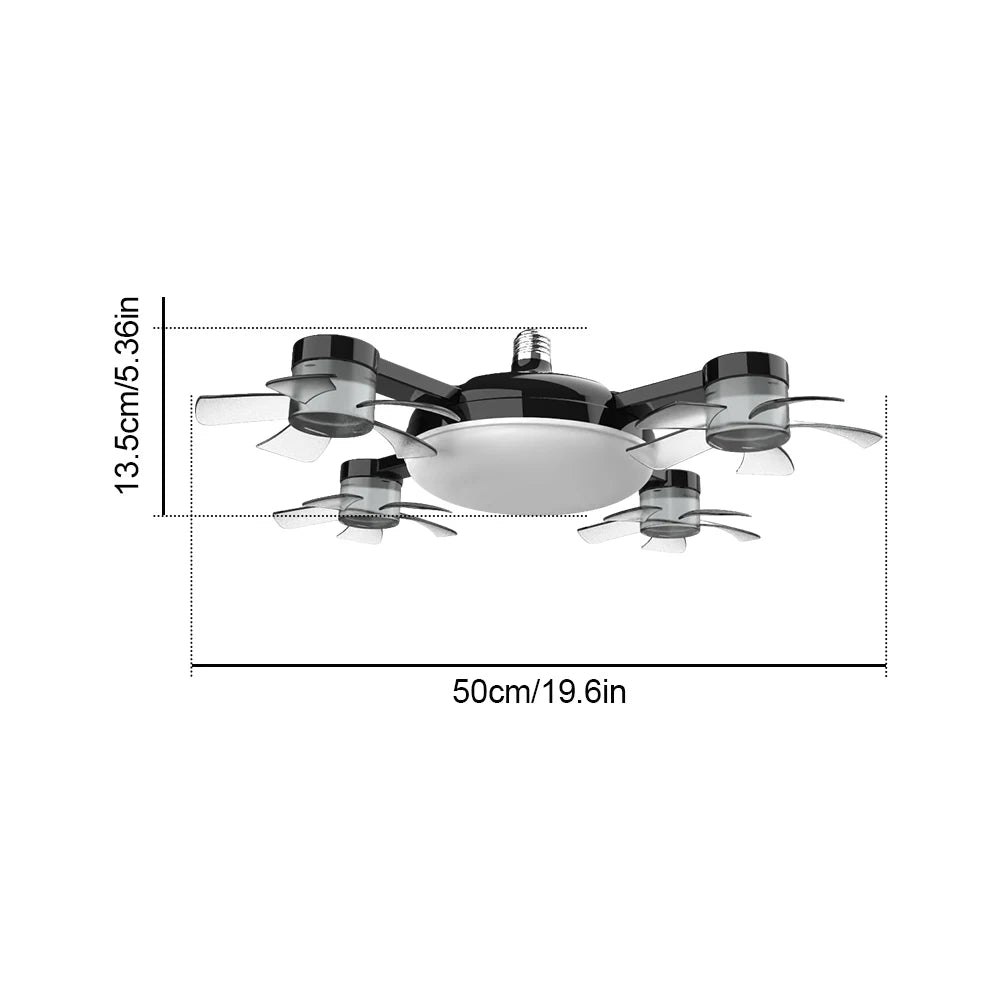 2-in-1 Hanging Fan with LED Lantern – Cordless Silent Ceiling Fan for Bedroom, Dining & Living Room 🌬️💡