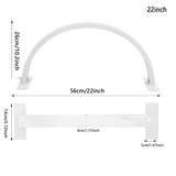 💅 22-Inch Half-Moon LED Nail Desk Lamp – Adjustable Brightness & 3 Color Modes for Nail Art & Beauty Professionals