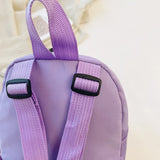 Women’s Preppy Style Nylon Mini Backpack – Solid Color School & Travel Rucksack